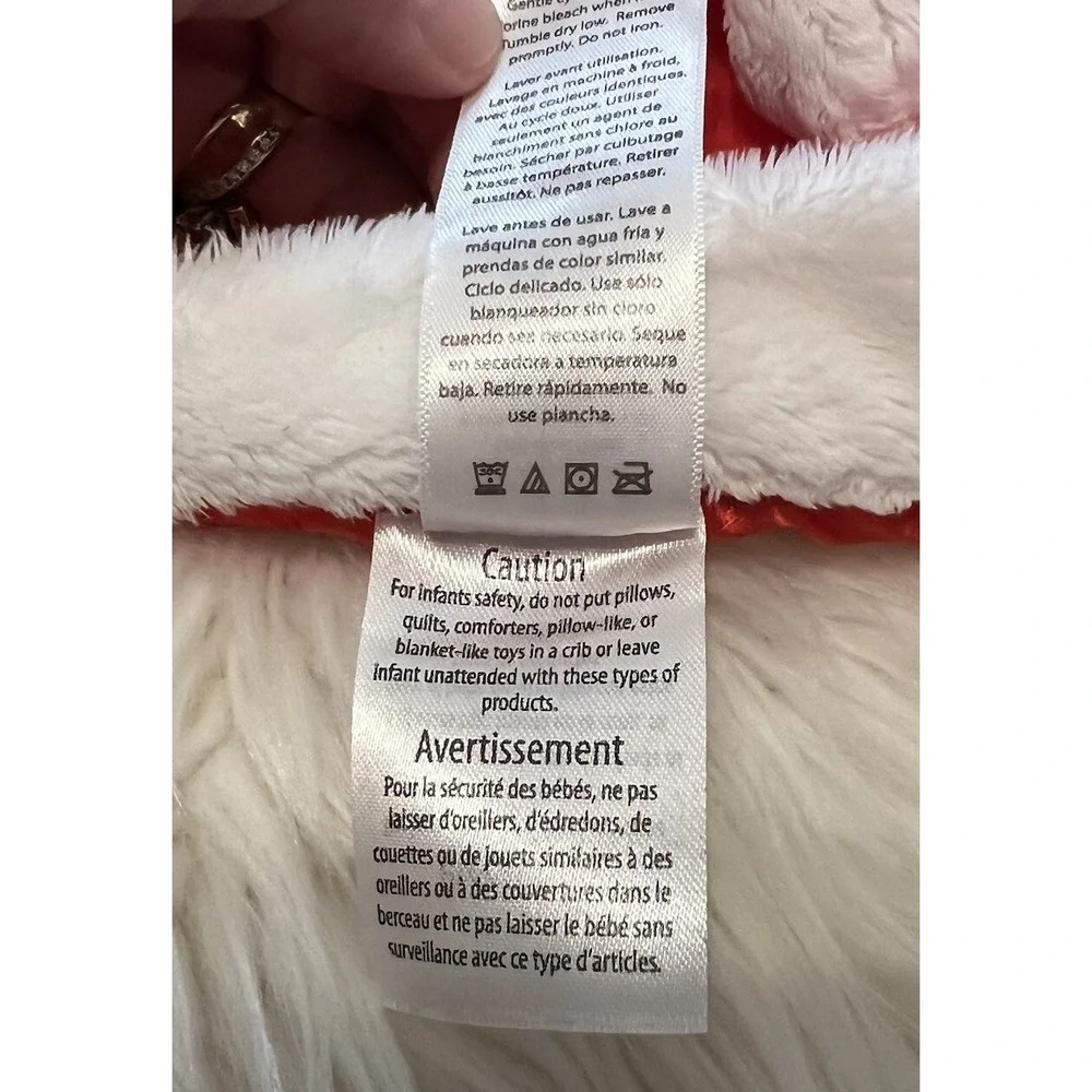 Little Me Lovey Santa Security Blanket Plush Red White I‎ Love Santa Satin